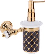 Resim Pure Geometrik Siyah Altın - Pvd Gold Montajlı Sıvı Sabunluk Aks- 