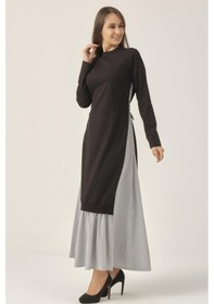 Resim Darlin Moda Kadın Siyah Toka Detaylı Maxi Boy Elbise Dm91006 Siyah 