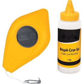 Resim Altınmakas Firstmaster Plastik Hazneli Boyalı Çırpı Çizim Ipi Inşaat Marangoz Ip 30 Metre Mavi Tebeşir Boya 