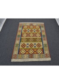 Resim Zehra Abla Halı Yeni El Dokuma Otantik Ender Balıkesir Yörük Yün Kilim 6404 