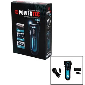 Resim POWERTEC TR-150 ŞARJLI ÇİFT BIÇAK SIFIR SAKAL TRAŞ MAKİNESİ BIYIK DÜZELTME - YEDEK BAŞLIK (4490) 