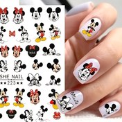 Resim Disney Tekli Paket, Üçlü Paket, Beşli Paket Mickey ve Minnie Fare Tırnak Çıkartmaları - Işıltılı Kendinden Yapışkanlı Dekoratif Etiketler, Parlak Bitiş, Karikatür Temalı, Yaratıcı Manikür Tasarımı İçin Uygun - Yapıştırılabilir Stickerlar 