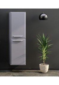 Resim Orka Nuvola 80 Cm Mdf Gri Banyo Dolabı Takımı Ve Boy Dolabı Gri 