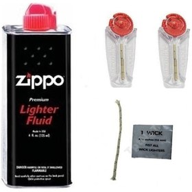 Resim Zippo Benzin 125 Ml Zippo 2 Adet Taşı Zippo Fitil 