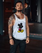 Resim Freeyez Dark Mickey Mouse Gym Fitness Tank Top Sporcu Atleti 