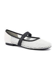 Resim Avorio Babet Kadın 69x5 Frau Zanza Mesh Ballet Flats Avorio Beyaz - Siyah 