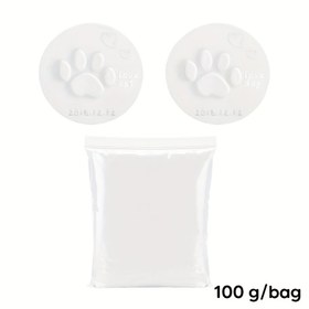 Resim 100g DIY Köpek ve Kedi Pati İzleri Seti - Yumuşak Hava Kurutmalı Hafıza Hediyesi | Pati & Burun Baskıları Yapın | Noel Evcil Hayvan Anısı Dekoru (Zehirsiz Tüylü Kil) 