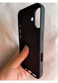 Resim Apple Uyumlu iPhone 16 Logolu İçi Kadife Silikon Lansman Kılıf 