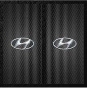 Resim Araç Kapı Direği Kaplama Folyosu Uvbaskılı 2'li Set-50x24 Hyundai 