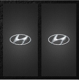 Resim Araç Kapı Direği Kaplama Folyosu Uvbaskılı 2'li Set-50x24 Hyundai 