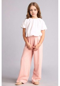 Resim Defacto Wıde Leg Geniş Paça Keten Karışımlı Pantolon Kız Çocuk H1212a826smbr74 Pembe-br74 