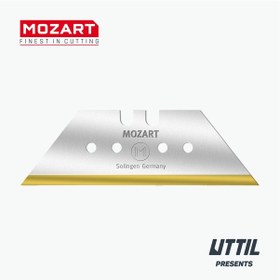 Resim Mozart Blades Tin Kaplamalı 60 Mm Kanca Bıçak 10'lu Yedek 