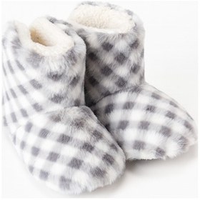 Resim Çocuk Ve Bebek Panduf, Kışlık Peluş Bot, Yumuşak, Sıcak Tutan, Kaymaz Tabanlı Ev İçi Patik, Ev Botu Gri 