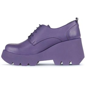 Resim Bueno Shoes Lila Deri Kadın Dolgu Topuklu Ayakkabı 01wz8400 