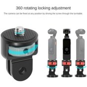 Resim Lasonstiges Gopro Serisi Djı Insta360 Spor Kamera Aksesuarları Için Çok Fonksiyonlu 1/4 Adaptör Arayüzü 1/4 Adaptör, Siyah 