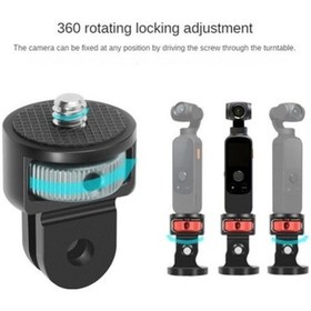 Resim Lasonstiges Gopro Serisi Djı Insta360 Spor Kamera Aksesuarları Için Çok Fonksiyonlu 1/4 Adaptör Arayüzü 1/4 Adaptör, Siyah 