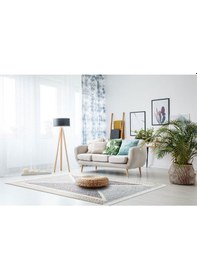 Resim Eko Halı Arya Ar 02 Grey Yıkanabilir Çift Taraflı Modern Desenli Dokuma Kilim - 80x150 