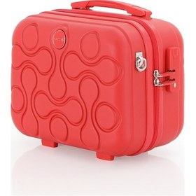 Resim Mçs Polipropilen 3lü Valiz Seti Orta & Kabin & Makyaj V376 S23sy1000052-set 00004 Kırmızı 