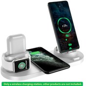 Resim Yunboo 6'li Kablosuz Şarj İstasyonu - İphone Uyumlu/airpods/android Hızlı Şarj & Qi Teknolojisi 