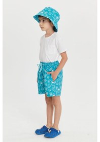 Resim Benitto Kids Erkek Çocuk Desenli Bucket Şapka 7007-yeşil 