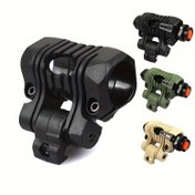 Resim BOOIU Bisiklet/Kask için 25mm Beş Pozisyonlu Taktiksel El Feneri Montajı - Avcılık, Balıkçılık ve Dış Aktiviteler için Ayarlanabilir Dayanıklı Siyah Raylı Işık Tutucu 