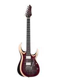 Resim Cort X700 Duality Iı Lvb Elektro Gitar, Çantalı, Lava Burst 