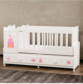 Resim Garaj Home Pırlanta Prenses Uzayan Dolaplı Beşik Beyaz 
