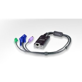 Resim Genel Markalar Ps/2 Kvm Adaptörü (CPU MODÜL), Maksimum Mesafe 40 Metre<br>ps/2 Vga Kvm Adapter 