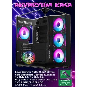 Resim Warbox Dead 24" Monitör I5 6500 16GB Ddr4 Ram 256GB SSD 250GB HDD RX580 Ddr5-8gb E.kartı Gaming Pc 