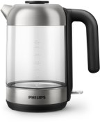 Resim Philips Series 5000 Glass Kettle Stainless Steel, Crystal 2200W 1.7L, Mid Entry Light Status Indicator 