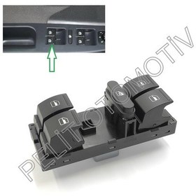 Resim Passat CC Sol Dörtlü Cam Açma Düğmesi 1K4959857C 
