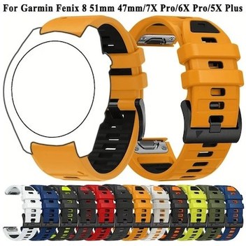 Sunshine022 Garmin Fenix 8 7x 6x Pro Epix Pro Gen 2 Uyumlu Beige Quickfit 26mm Spor Silikon Bilek Kayışı