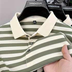 Resim Men's Casual Kısa Kollu Polo Gömlek, Ananas Çiçek Desenli - Kemerli Yaka, Hafif Polyester, Yaz Stili, Günlük Yaz Giyimi | Çiçek Desenli Gömlek | Polyester Kumaş 