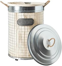 Resim Mudo Concept River Kapaklı Metal Çamaşır Sepeti 37x57 