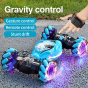 Resim 1 adet, Uzaktan Kumandalı Oyuncak Araba, Stunt RC Off-Road Araba, Dört Tekerlekli Sürüş, Açık Hava Oyuncakları, Açık Hava Oyunları. Serin Işıklar ve Müzik. Çift Kontrol Cihazı, Seçenekli Tutma Kolu Uzaktan Kumanda ve Bileklik Uzaktan Kumanda, Döndürme İşlemi Desteği. 2025, Yeni Yıl. Tatil Hediyeleri, Okul Sezonu Hediyeleri, Doğum Günü Hediyeleri, Noel Hediyeleri. 