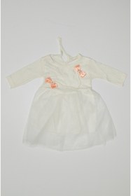 Resim Baby Slon Kids Clup Mevsimlik Uzun Kol Dantelli Iki Fiyonklu Tüllü Elbise 