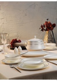 Resim Aryıldız 60 Parça Hn Vanessa Platin Porselen Yemek Takımı Ar252963 Akyüzhome Platin 