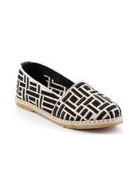 Resim Bambi Bej Siyah Leather Kadın Espadril K01534070628 Siyah 