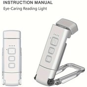 Resim Yatak Yanı Okuma için 1 Adet USB Şarj Edilebilir Klipsli LED Kitap Işığı - Taşınabilir, 3 Renk Modu (Ortam, Esinti, Hassas), 5 Parlaklık Seviyesi, Göz Koruyucu Teknoloji, Uzun Ömürlü Pil, Kompakt ve Dayanıklı Tasarım 