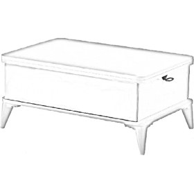 Resim Zerenland - 92 Çift Çekmeceli Akıllı Sehpa, Sihirli Sehpa, Orta Sehpa, Laptop Masası 