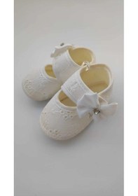 Resim Fistolu Bebek Patik Ve Bandana Seti Beyaz 