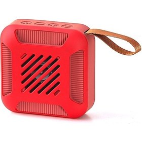 Resim Kablosuz Taşınabilir Su Geçirmez Bluetooth Hoparlör, Mikrofonlu, 36 Saat Çalma Süresi, Kırmızı 