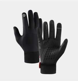 Resim gökmer Motosiklet Kayak Eldiveni Su Soğuk Rüzgar Geçirmez Dokunmatik Parmak Okuyucu 