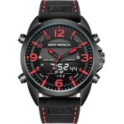 Resim Hanyang Siyah Kat-Watch Dijital Spor Saatler Su Geçirmez Erkekler Için Izle Çalar Saat Aydınlık Kronograf Deri Askeri Relogio Masculino (Yurt Dışından) 