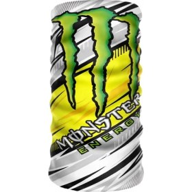 Resim Crown Micro Monster Energy Pençe Desenli Sarı Beyaz Çok Amaçlı Bandana Boyunluk Maske Motorcu Buff Kask 