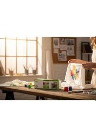 Resim Südor Tekstil Boyası Seti 10 Renk - Kumaş Boyası 25 Ml X 10 Çok Renkli 