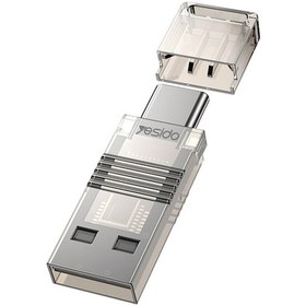 Resim Rogfer Yesido Gs21 Usb 3.0 - Usb-c / Type-c Tf Kart 2'si 1 Arada Otg Kart Okuyucu Adaptörü Altın 