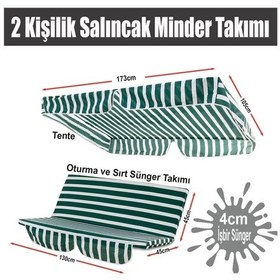 Resim Viphomeconceptltd Gölgelikli Salıncak Minder Takımı, Bahçe Salıncak Minderi (486148967) Çok Renkli 