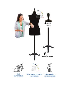 Resim Döküm Ayaklı 44 Beden Sünger Iğne Batabilen Terzi Mankeni Prova Mankeni Po-01 