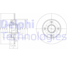 Resim Fren Dıskı 307 00-07 / 207 06-12 / C4 04-09 / Ds3 09-13 Arka Düz Abslı Poryalı 424934 1 Adet 